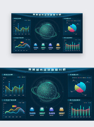 轮船驾驶舱数据可视化大屏设计驾驶舱设计web端UI设计界面模板