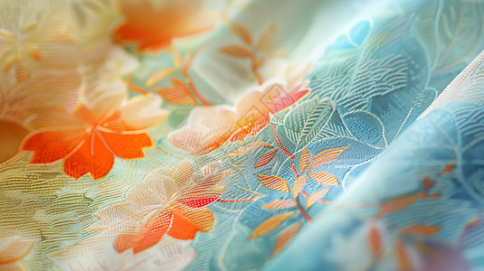 染料花朵图案布料背景图片
