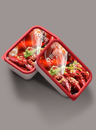 饭盒食品包装样机模板