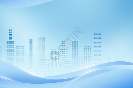 蓝色企业画册科技城市背景设计图片