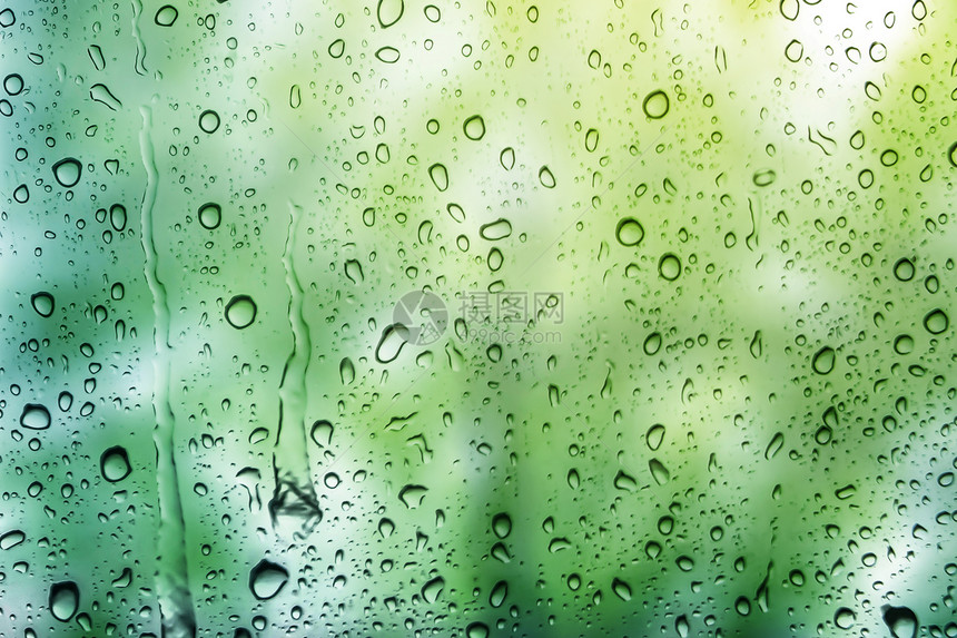 绿色唯美创意大气雨滴背景图片