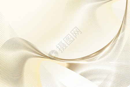 金色曲线素材香槟色质感大气极简线条背景设计图片