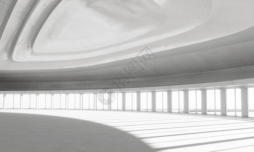 抽象金光线3D大气建筑空间设计图片