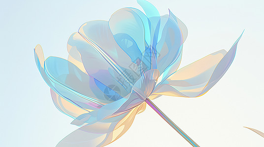 抽象梦幻彩色唯美的花朵背景图片