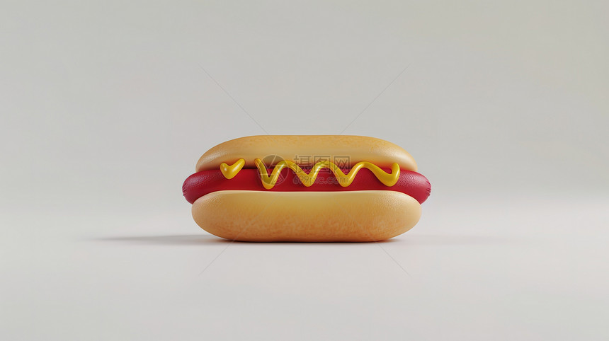热狗3D图标图片