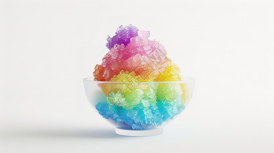 夏天的冷饮彩色的冰沙图标插画