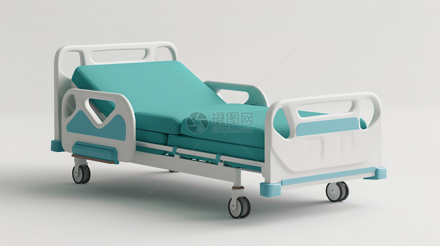 医院病床3D图片