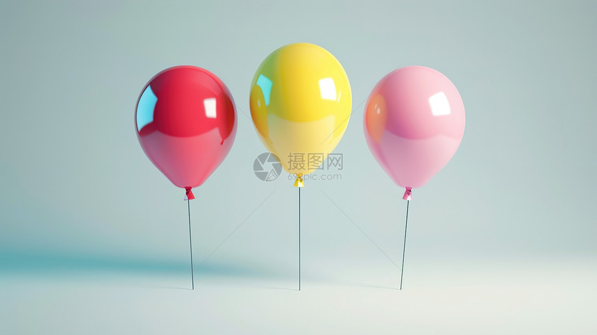 气球3D图片