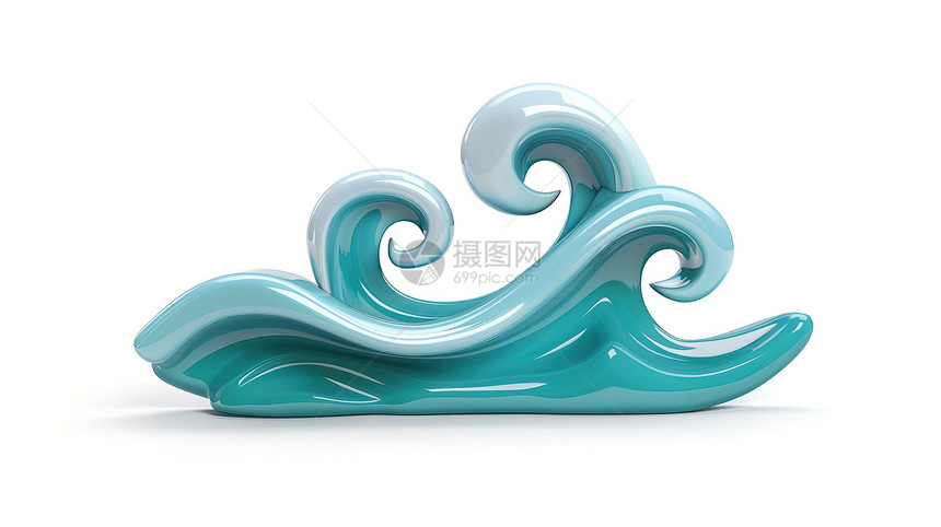 海浪3D图标图片