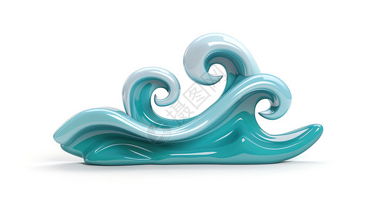 海浪3D图标高清图片