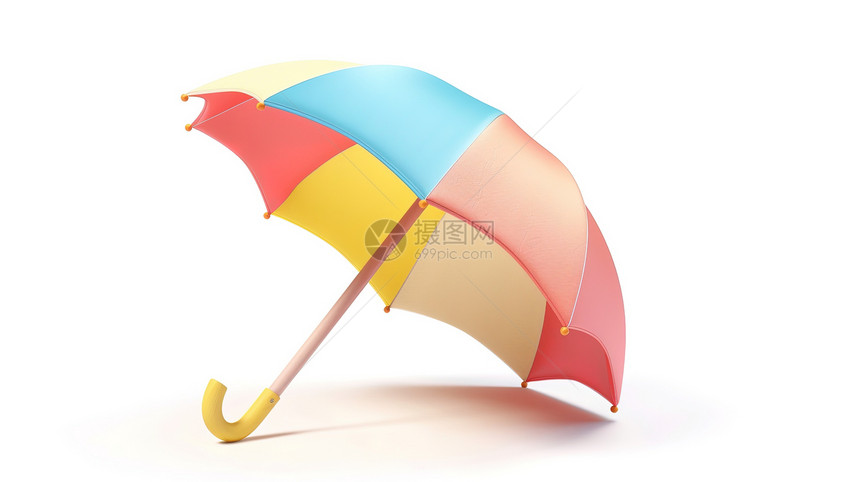 太阳伞3D图标图片