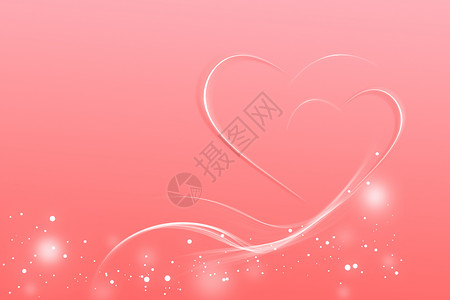 粉色分隔符浪漫爱心背景设计图片