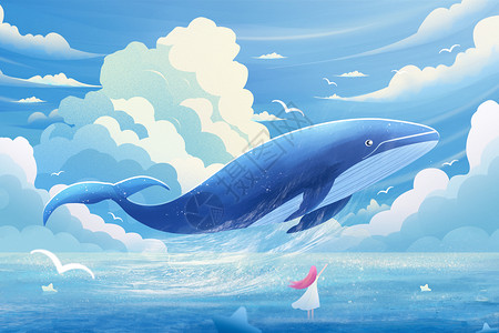 夏天小清新治愈世界海洋日插画海报高清图片