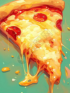 美味卡通披萨背景图片