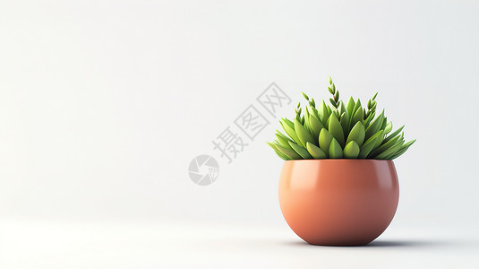 盆栽3D图标高清图片