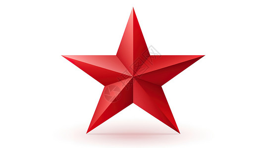 红色五角星3D高清图片