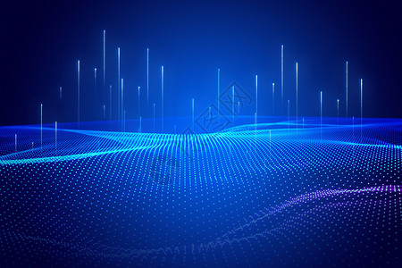 粒子光束蓝色商务光束粒子科技背景设计图片