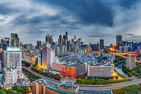 广州城市夜景风光背景图片