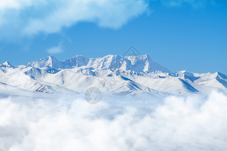 海拔设计雪山背景