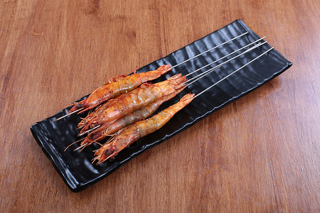 烤大虾 虾 九节虾    烧烤 撸串 菜谱 美食 美味 高清 大图背景图片
