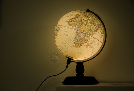 灯光地图地球仪台灯背景