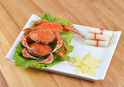螃蟹大餐美食背景