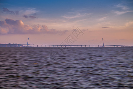 海边红树林海上长桥背景