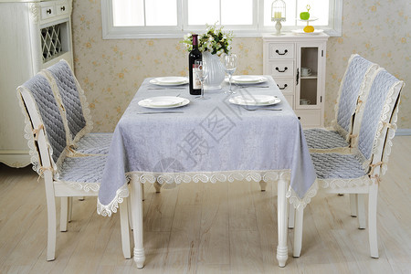 家庭用餐桌布背景图片