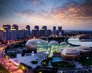 下东区郑州夜景郑州如意湖高清图片