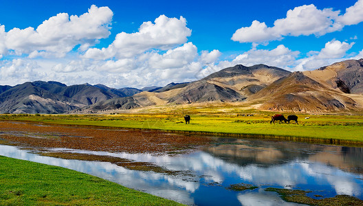 西藏风光壮丽的一英里高清图片