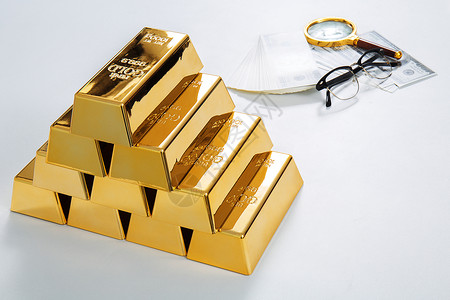 黄金条金融储蓄素材金砖背景