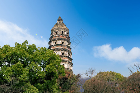 古代塔虎丘塔背景