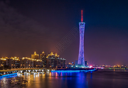 广州塔夜景珠江高清图片素材