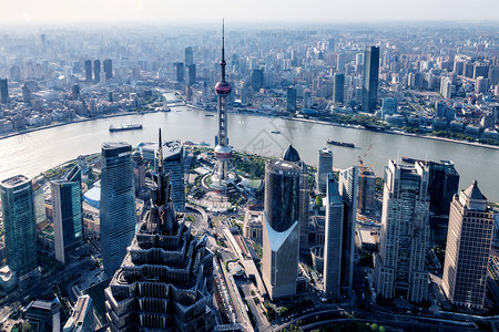 蔚蓝上海背景图片