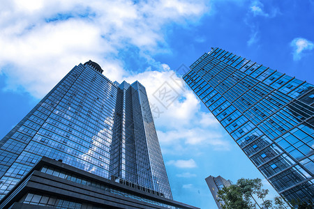 高楼蓝天西安大厦高清图片