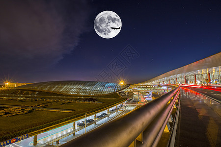中秋·首都机场T3背景图片