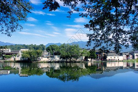 宏村风景背景图片