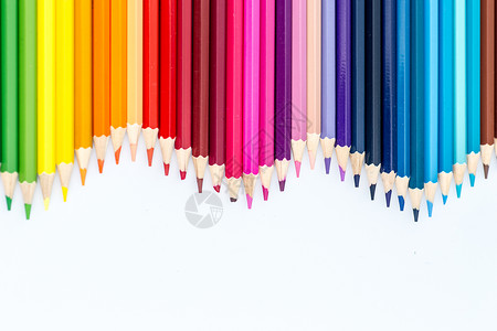 涂料图标教育设计铅笔彩色波浪形创意背景