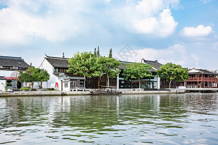旅游度假朱家角古镇建筑背景图片