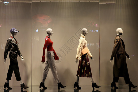 女装店时尚服饰人体模特展示背景
