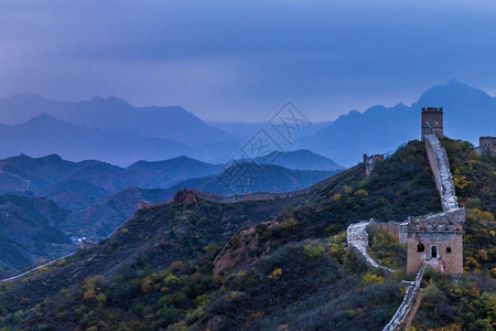 北京八达岭景色毕业旅行之冬天的长城背景