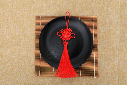 传统手工艺中国结摆拍背景图片