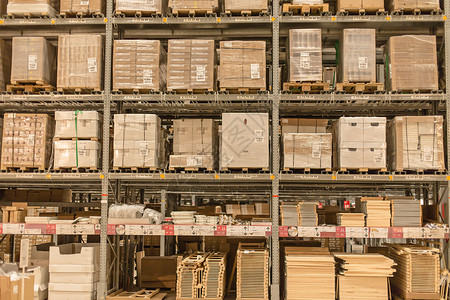产品堆放仓库货架购物节箱子盒子背景