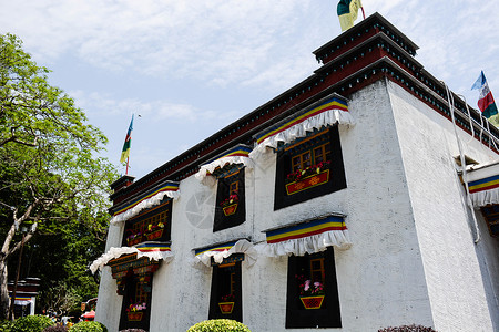 藏区建筑背景图片