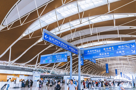 乘客区机场出口旅客下客区背景