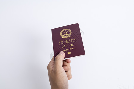 港澳台通行证手拿护照证件背景