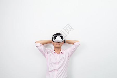虚拟现实VR休息展望动作图片