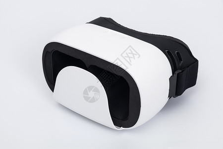产品体验区白色VR眼镜正面产品图背景