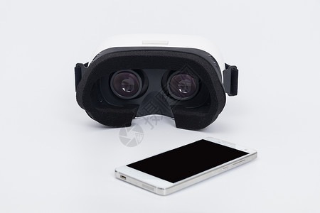 手机3d黑色VR眼镜手机组合高清图背景