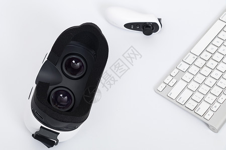 高科技VR眼镜键盘拍摄图片